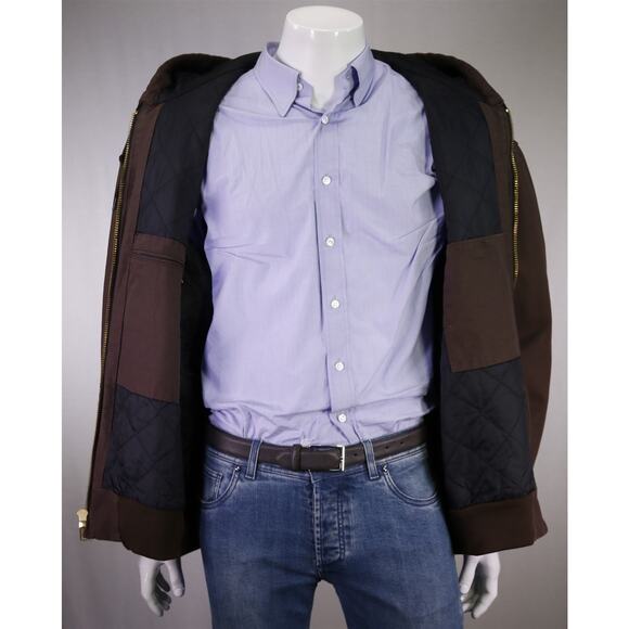 Carhartt Mens J280 DK8 Brown Washed Duck Active Quilt Lined Hooded Jacket 2XL - Picture 8 of 9